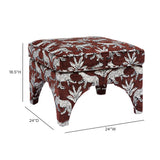 Raji Leopard Performance Jacquard Ottoman - View 6