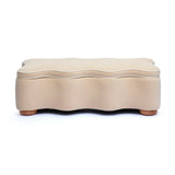 Thalia 48.5-inch tan performance velvet storage bench angled profile