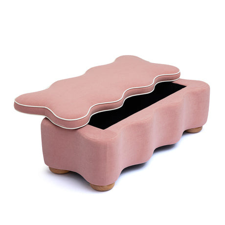 Thalia scalloped bench top view highlighting curved silhouette