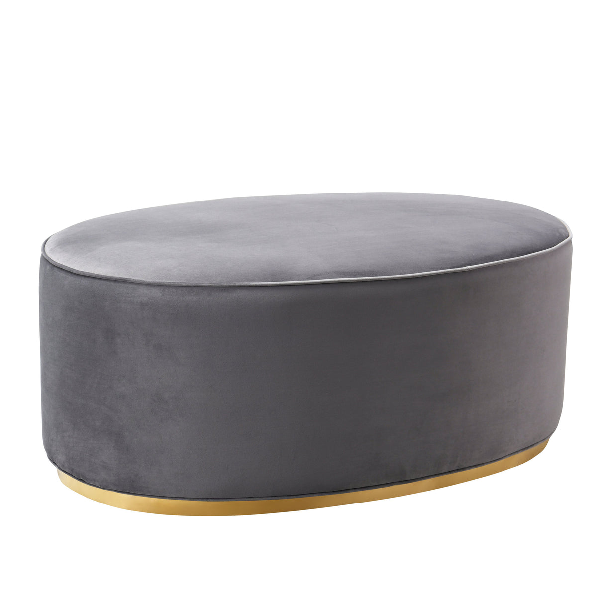 Scarlett Velvet Oval Ottoman