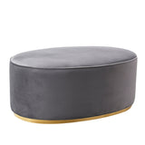 Scarlett Velvet Oval Ottoman