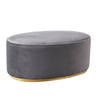 Scarlett Velvet Oval Ottoman