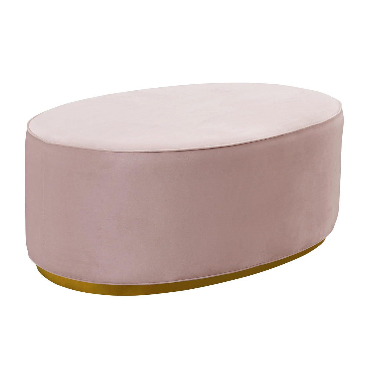 Scarlett Velvet Oval Ottoman