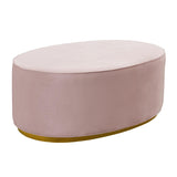 Scarlett Velvet Oval Ottoman