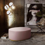 Scarlett Velvet Oval Ottoman