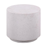 Terrazzo Light Speckled Concrete Round Side Table