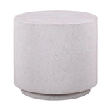 Terrazzo Light Speckled Concrete Round Side Table