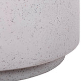 Terrazzo Light Speckled Concrete Round Side Table
