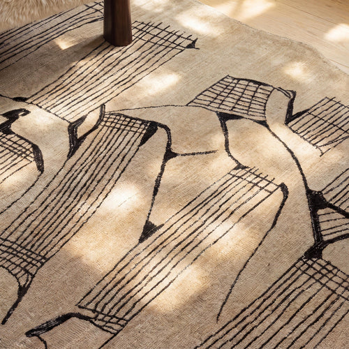Mezzo Natural Hand Tufted Wool Area Rug 5'X8'