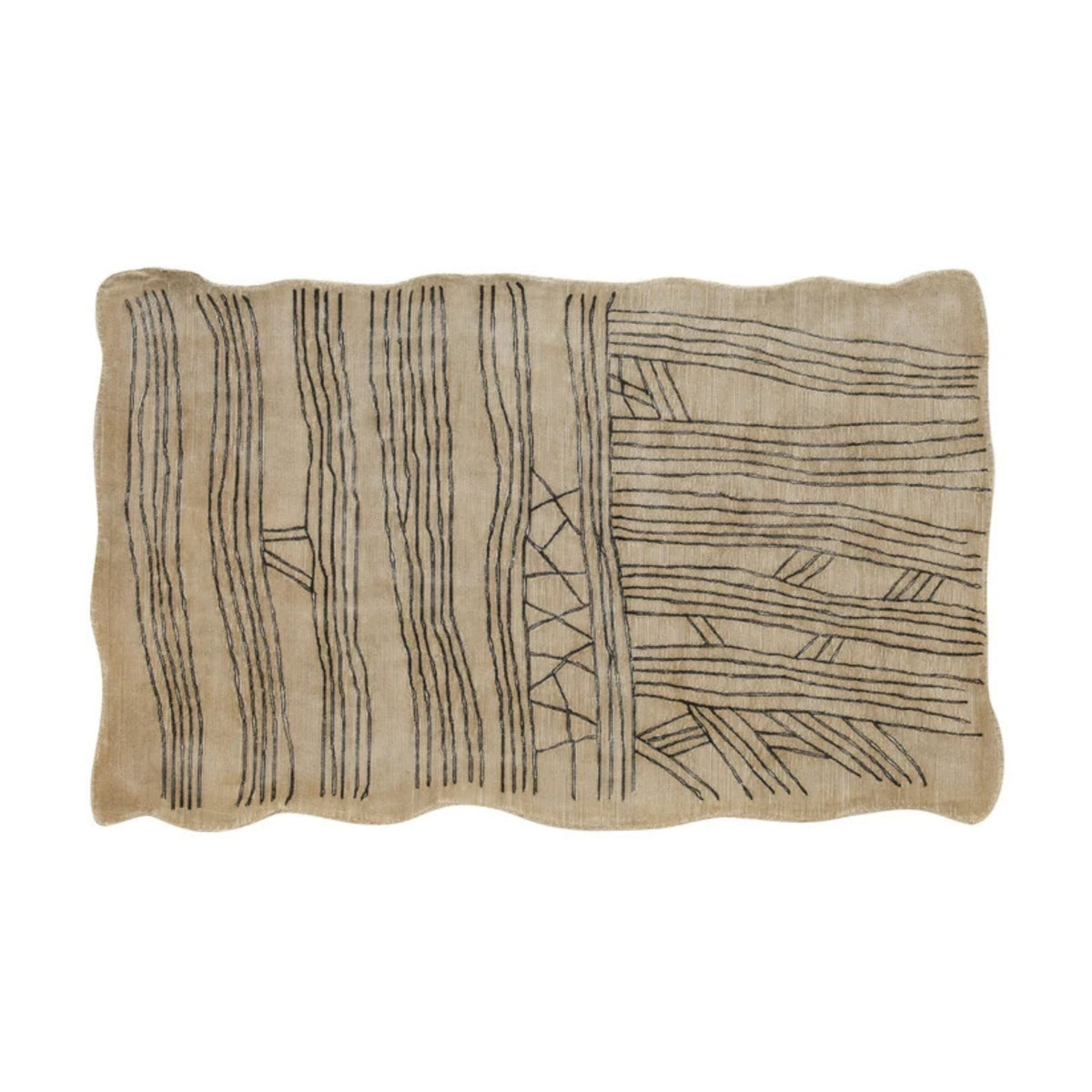 Daphne Natural Hand Tufted Wool Area Rug 5'X8' - View 1