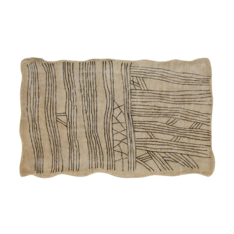 Daphne Natural Hand Tufted Wool Area Rug 5'X8' - View 2