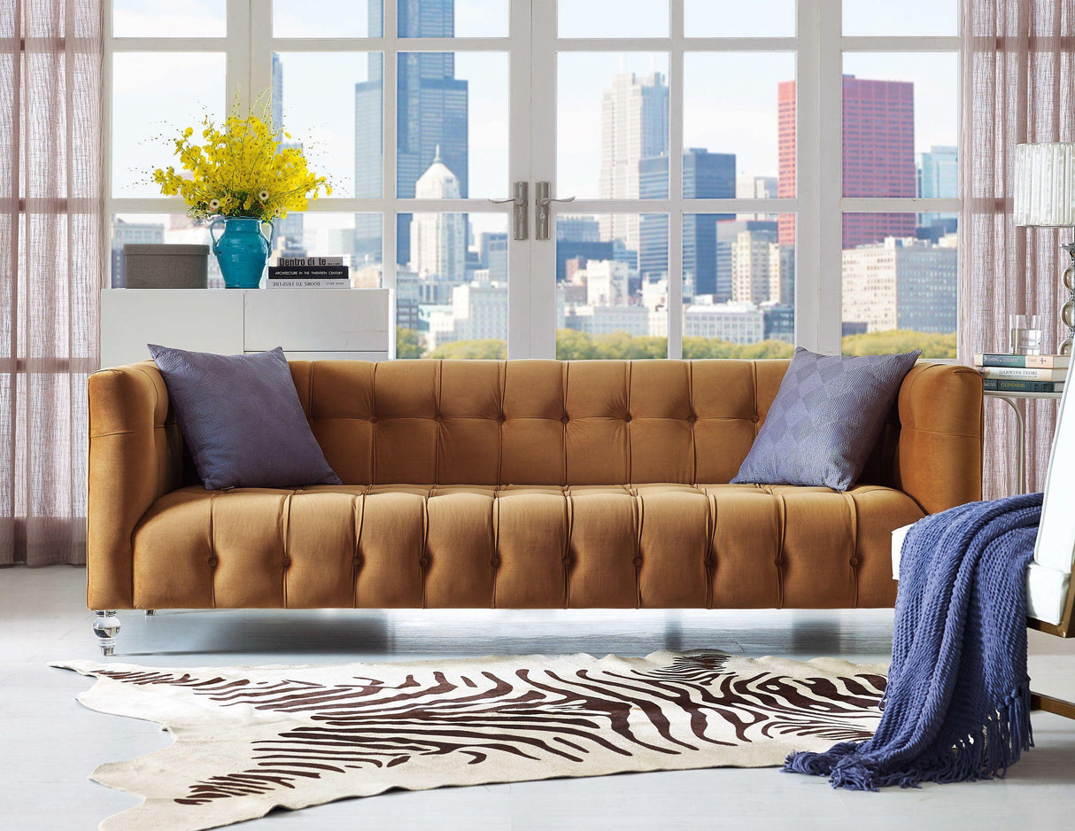 Bea 90.6" Velvet Tufted Sofa