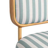 Dorine Striped Performance Linen & Rattan Accent Chair - View 6