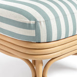 Dorine Striped Performance Linen & Rattan Accent Chair - View 7