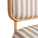 Dorine Striped Performance Linen & Rattan Accent Chair - View 14