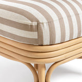 Dorine Striped Performance Linen & Rattan Accent Chair - View 15