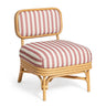 Dorine Striped Performance Linen & Rattan Accent Chair - View 17