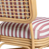 Dorine Striped Performance Linen & Rattan Accent Chair - View 21