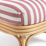 Dorine Striped Performance Linen & Rattan Accent Chair - View 22