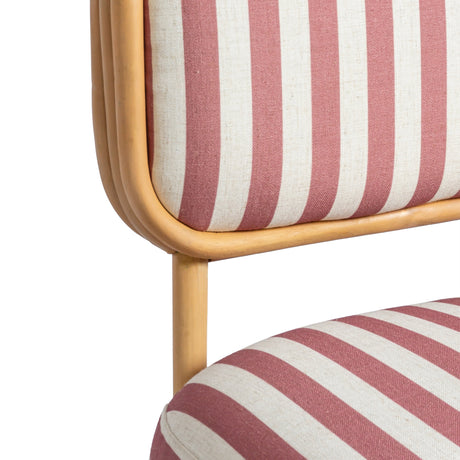 Dorine Striped Performance Linen & Rattan Accent Chair - View 23