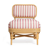 Dorine Striped Performance Linen & Rattan Accent Chair - View 19
