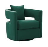 Kennedy Black Textured Velvet Swivel Chair