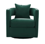 Kennedy Black Textured Velvet Swivel Chair