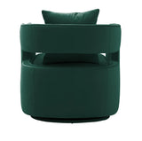 Kennedy Black Textured Velvet Swivel Chair