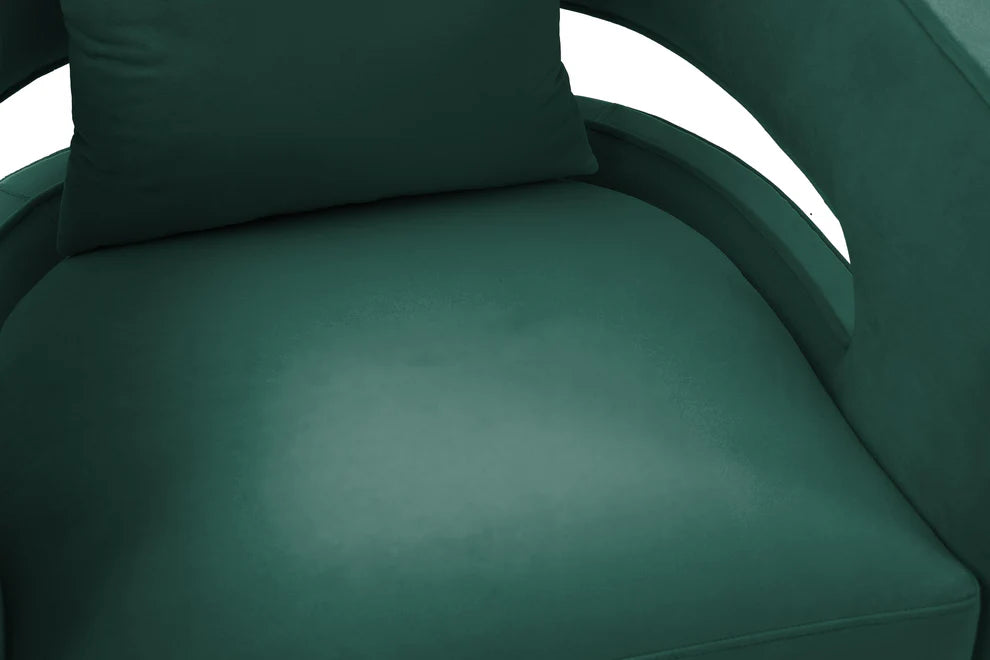 Kennedy Black Textured Velvet Swivel Chair