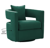 Kennedy Black Textured Velvet Swivel Chair