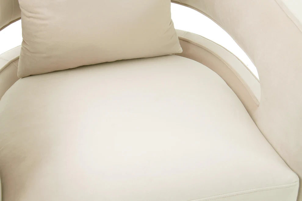 Kennedy Black Textured Velvet Swivel Chair