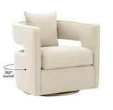Kennedy Black Textured Velvet Swivel Chair