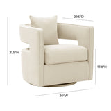 Kennedy Black Textured Velvet Swivel Chair