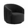 London Pleated Velvet Swivel Chair