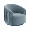 London Pleated Velvet Swivel Chair