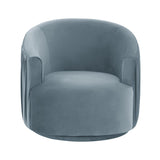 London Pleated Velvet Swivel Chair