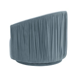 London Pleated Velvet Swivel Chair