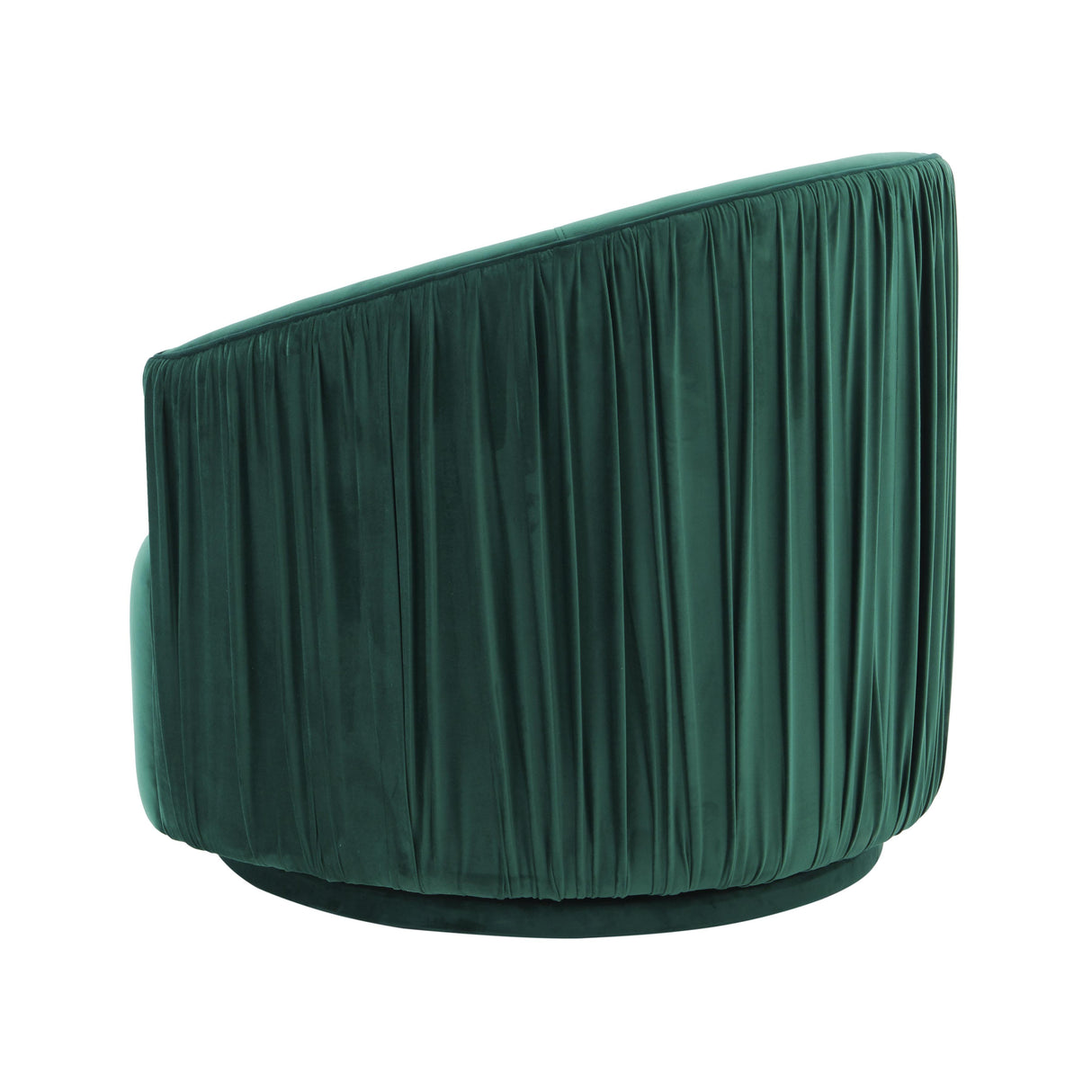London Pleated Velvet Swivel Chair