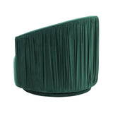 London Pleated Velvet Swivel Chair