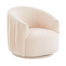 London Pleated Velvet Swivel Chair