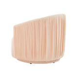 London Pleated Velvet Swivel Chair