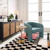 Marla Cognac Velvet Accent Chair