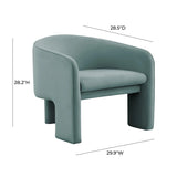 Marla Cognac Velvet Accent Chair