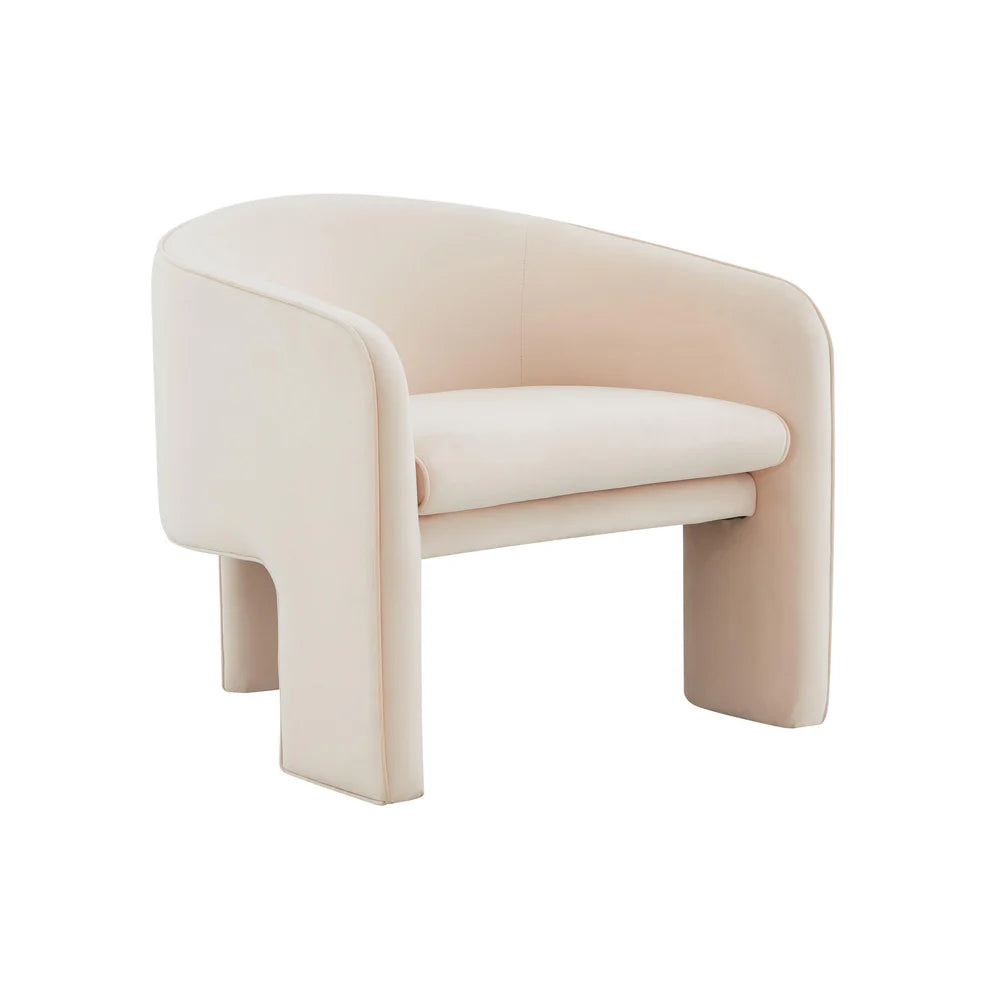 Marla Cognac Velvet Accent Chair
