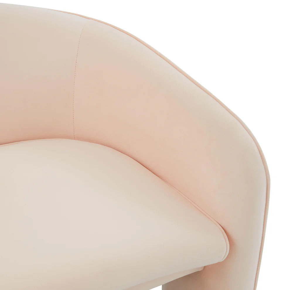 Marla Cognac Velvet Accent Chair