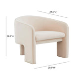 Marla Cognac Velvet Accent Chair