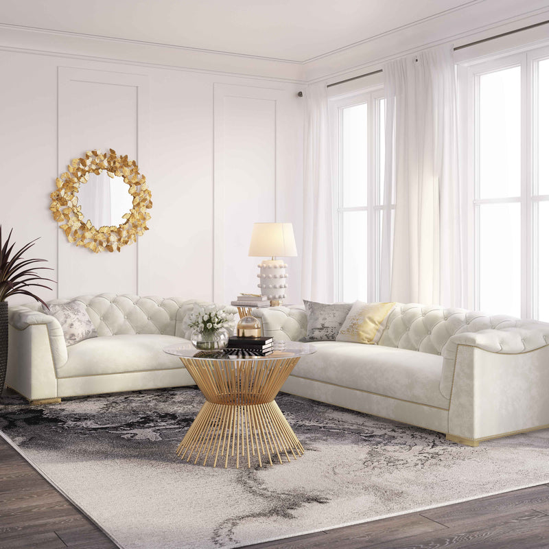 Farah 91" Velvet Sofa