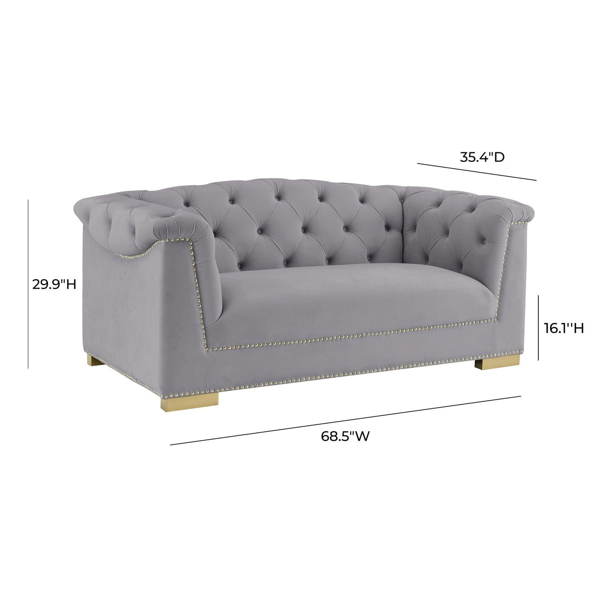 Farah 69" Velvet Loveseat