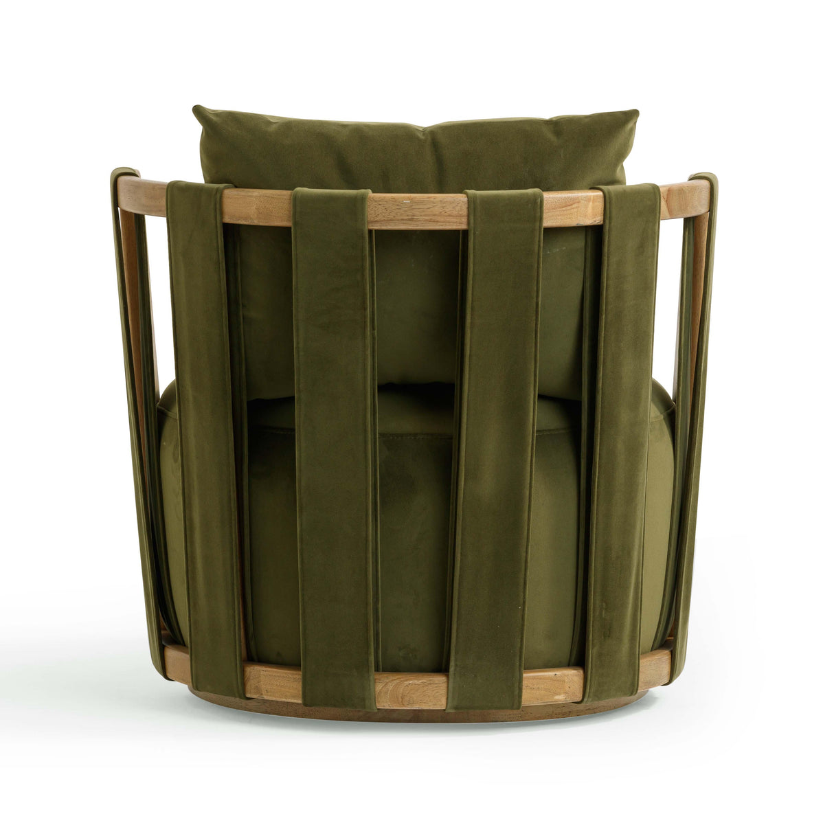 Paolo Upcycled Fabric Swivel Chair