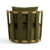 Paolo Upcycled Fabric Swivel Chair